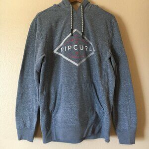 Rip Curl Hoodie Sweatshirt The Ultimate Surf Logo L Blue Grey Beach Pullover